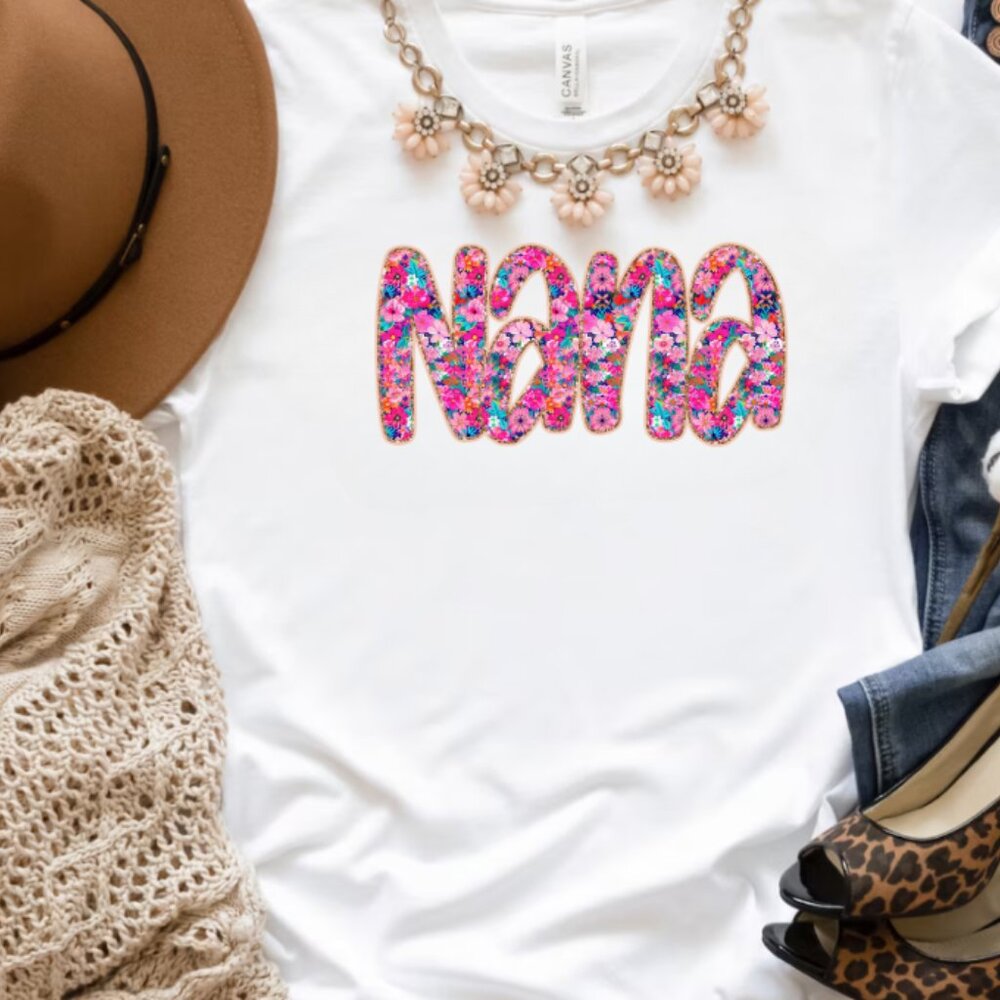 Nana Floral Tee (Soft Pink/New) - Picture 3 of 4